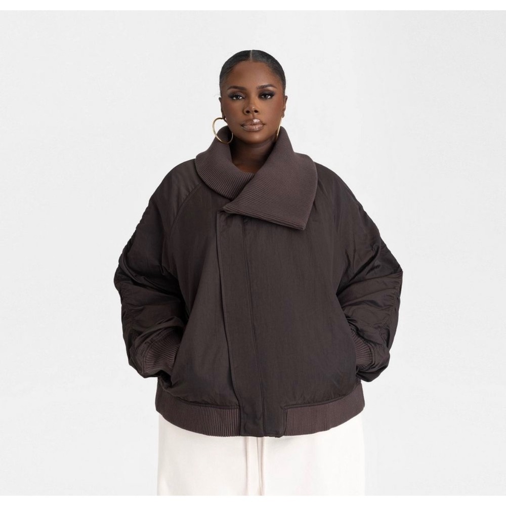 KBB by KAHLANA Women's 'The Shawl Collar Jacket' -‎ Dark Brown